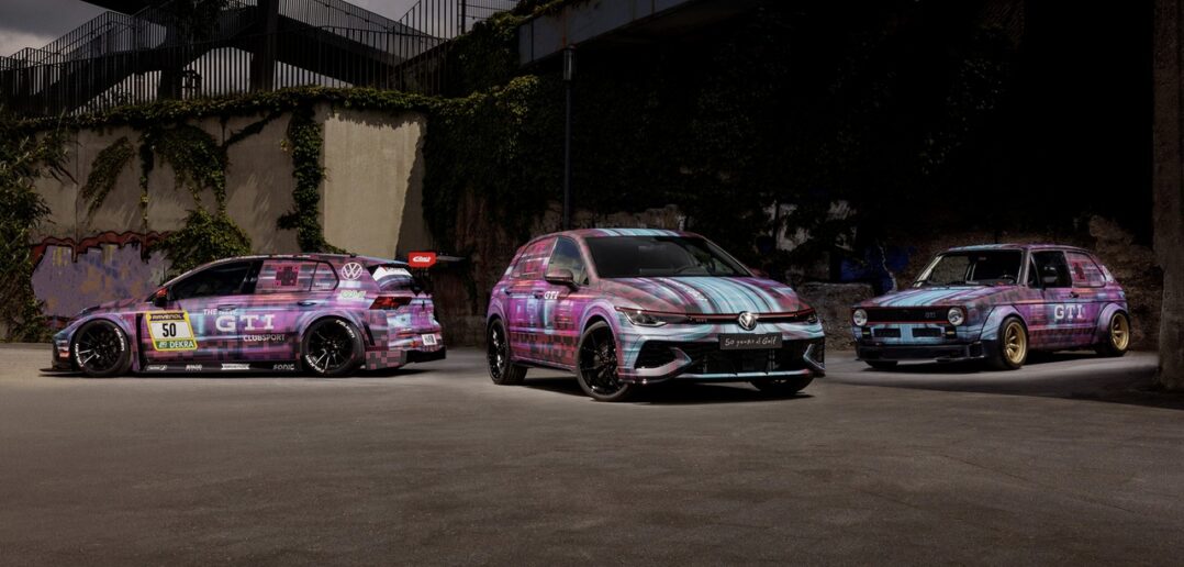 Spektakuläre Platzierung beim Nürburgring 24h: Volkswagen präsentiert den neuen Golf GTI Clubsport (Foto: Volkswagen AG)