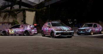 Spektakuläre Platzierung beim Nürburgring 24h: Volkswagen präsentiert den neuen Golf GTI Clubsport (Foto: Volkswagen AG)
